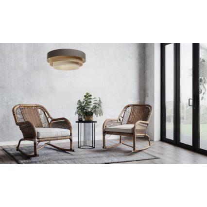 Candelabro suspenso BOHO TRINITI 1xE27/60W/230V cinzento/bege/creme