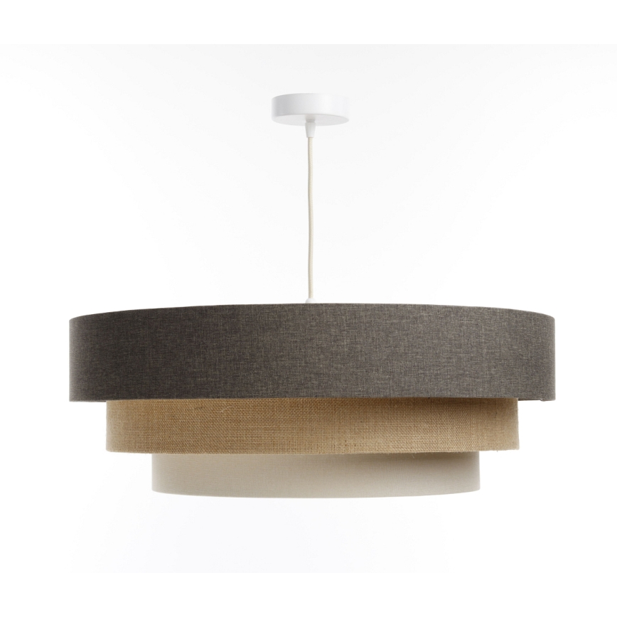 Candelabro suspenso BOHO TRINITI 1xE27/60W/230V cinzento/bege/creme