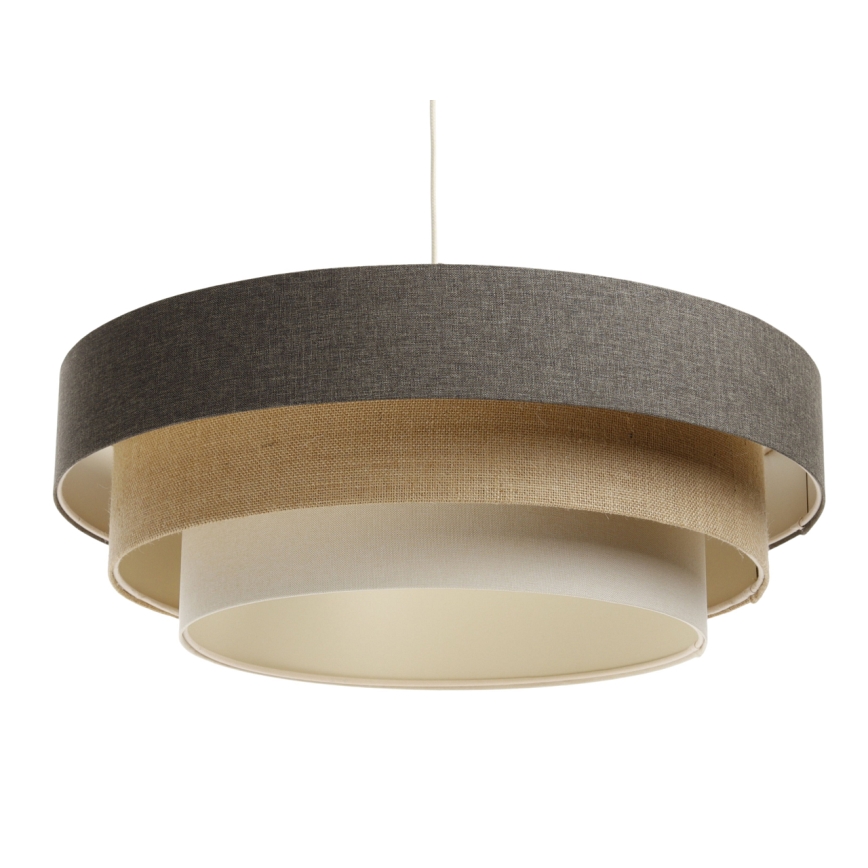 Candelabro suspenso BOHO TRINITI 1xE27/60W/230V cinzento/bege/creme