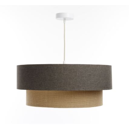 Candelabro suspenso BOHO TRINITI 1xE27/60W/230V cinzento/bege