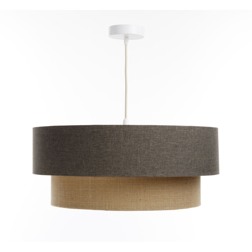 Candelabro suspenso BOHO TRINITI 1xE27/60W/230V cinzento/bege