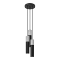 Candelabro suspenso BORGIO 3xGU10/40W/230V betão/metal preto
