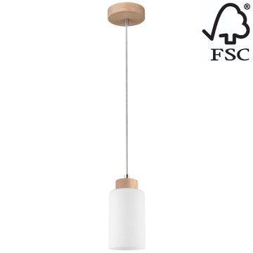 Candelabro suspenso BOSCO 1xE27/60W/230V carvalho - certificado por FSC