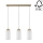 Candelabro suspenso BOSCO 3xE27/60W/230V bétula - certificado por FSC