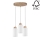 Candelabro suspenso BOSCO 3xE27/60W/230V carvalho - certificado por FSC