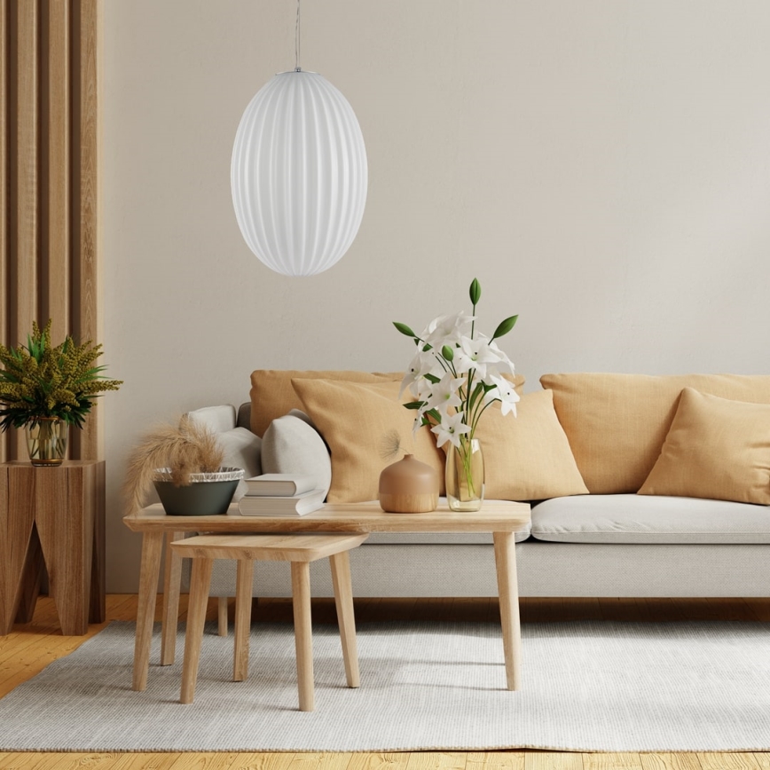 Candelabro suspenso BRAGA 1xE27/60W/230V branco