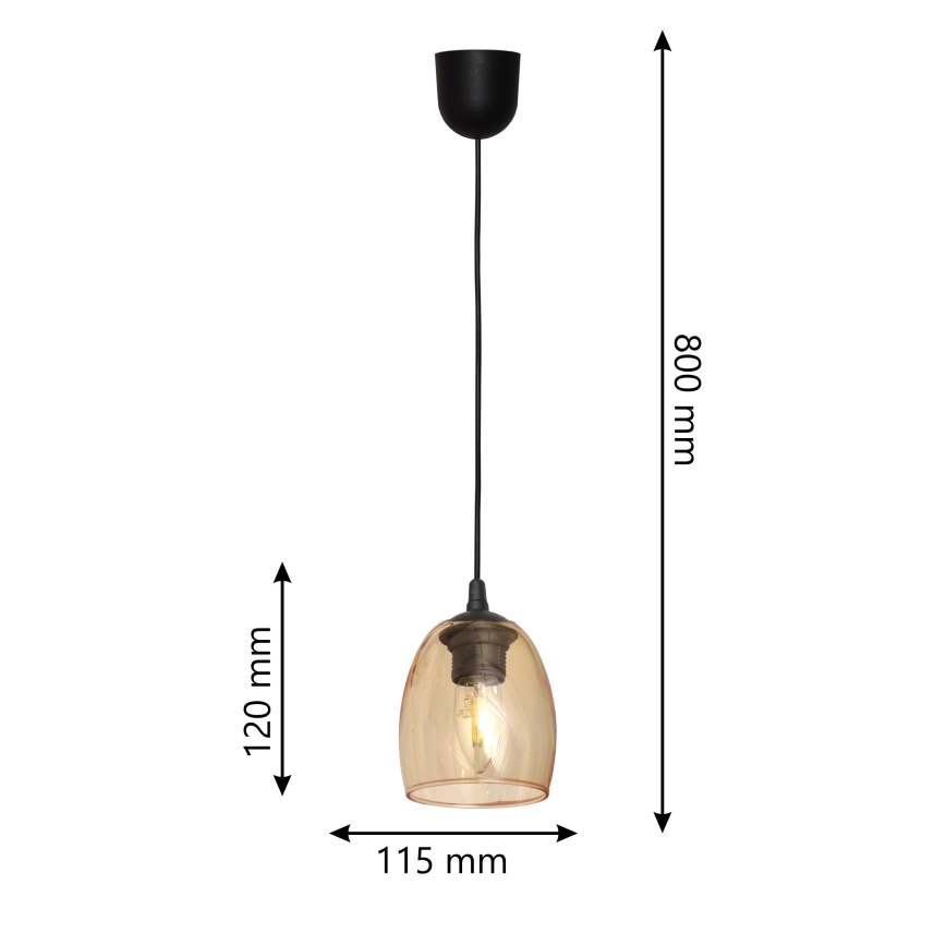 Candelabro suspenso BRILLANT 1xE27/15W/230V bege