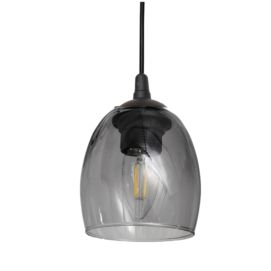 Candelabro suspenso BRILLANT 1xE27/15W/230V cinzento