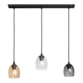 Candelabro suspenso BRILLANT 3xE27/15W/230V bege/transparente/cinzento