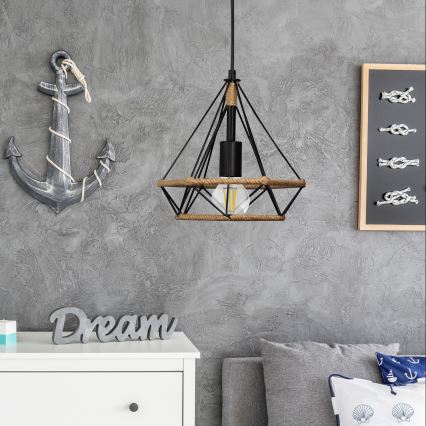 Candelabro suspenso BROXTON 1xE27/20W/230V