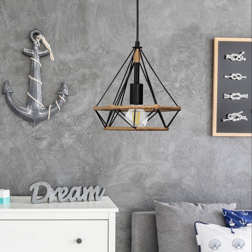 Candelabro suspenso BROXTON 1xE27/20W/230V