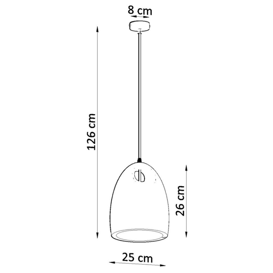 Candelabro suspenso BUKANO 1xE27/60W/230V