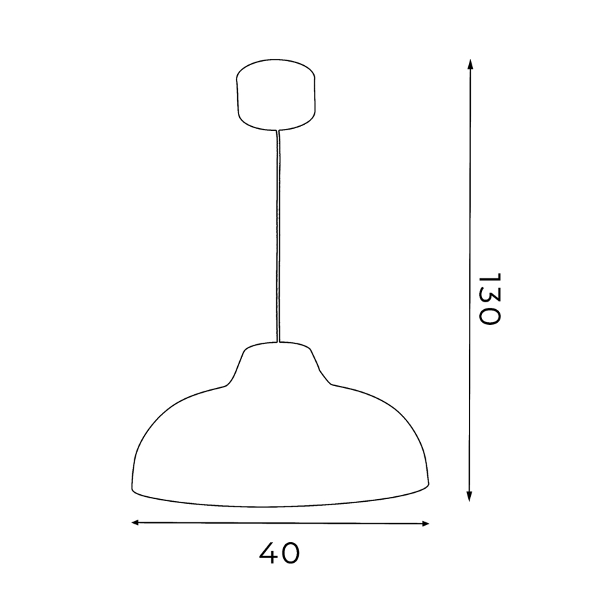 Candelabro suspenso BURGOS 1xE27/60W/230V preto