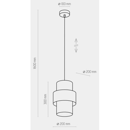 Candelabro suspenso CALISTO 1xE27/15W/230V dourado/preto