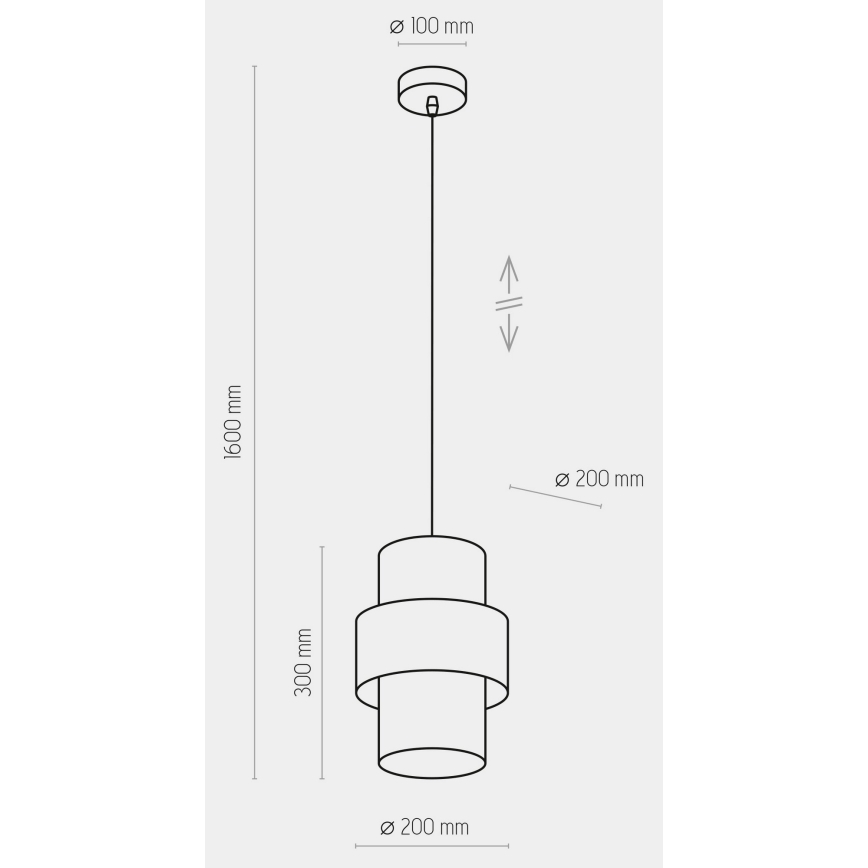 Candelabro suspenso CALISTO 1xE27/15W/230V dourado/preto