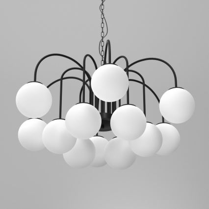 Candelabro suspenso CAMBRIDGE 12xE14/60W/230V preto