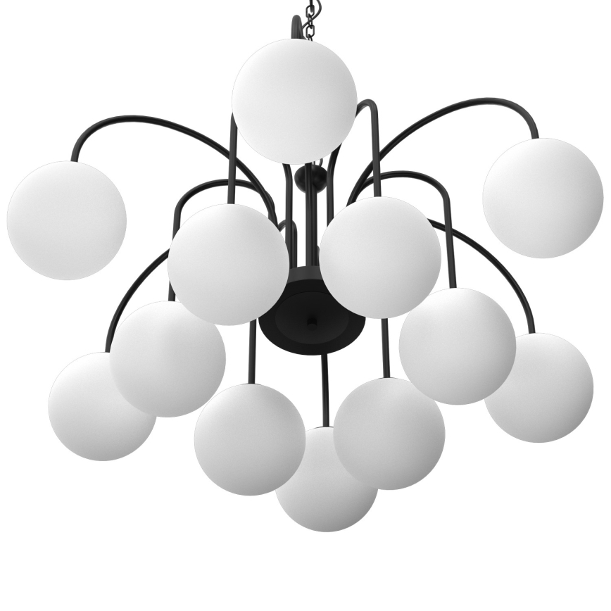 Candelabro suspenso CAMBRIDGE 12xE14/60W/230V preto