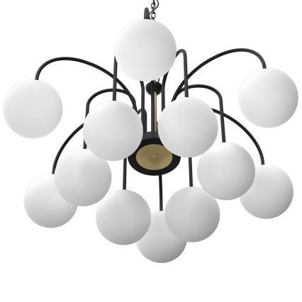 Candelabro suspenso CAMBRIDGE 12xE14/60W/230V preto/latão