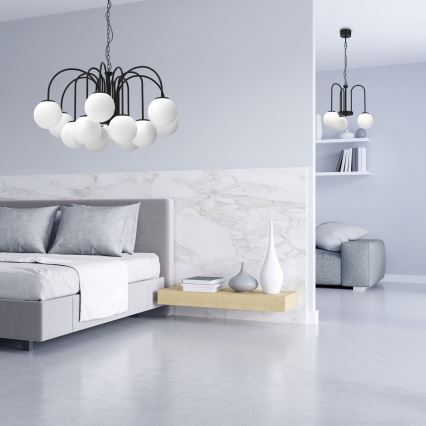 Candelabro suspenso CAMBRIDGE 3xE14/60W/230V preto