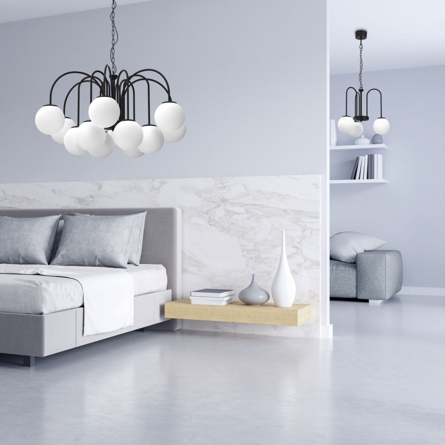 Candelabro suspenso CAMBRIDGE 3xE14/60W/230V preto