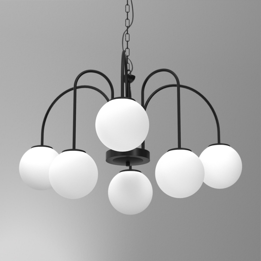 Candelabro suspenso CAMBRIDGE 6xE14/60W/230V preto