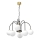 Candelabro suspenso CAMBRIDGE 6xE14/60W/230V preto/latão