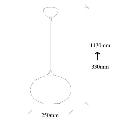 Candelabro suspenso CAMINI 1xE27/40W/230V