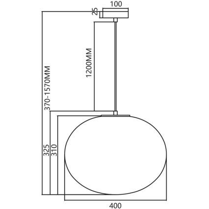 Candelabro suspenso CAMPANIA 1xE27/60W/230V dourada