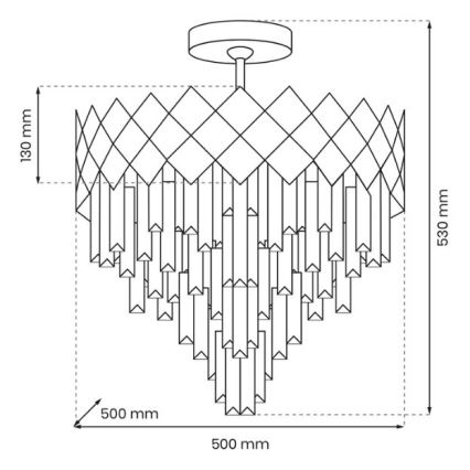 Candelabro suspenso CARISMA 9xE14/40W/230V dourada