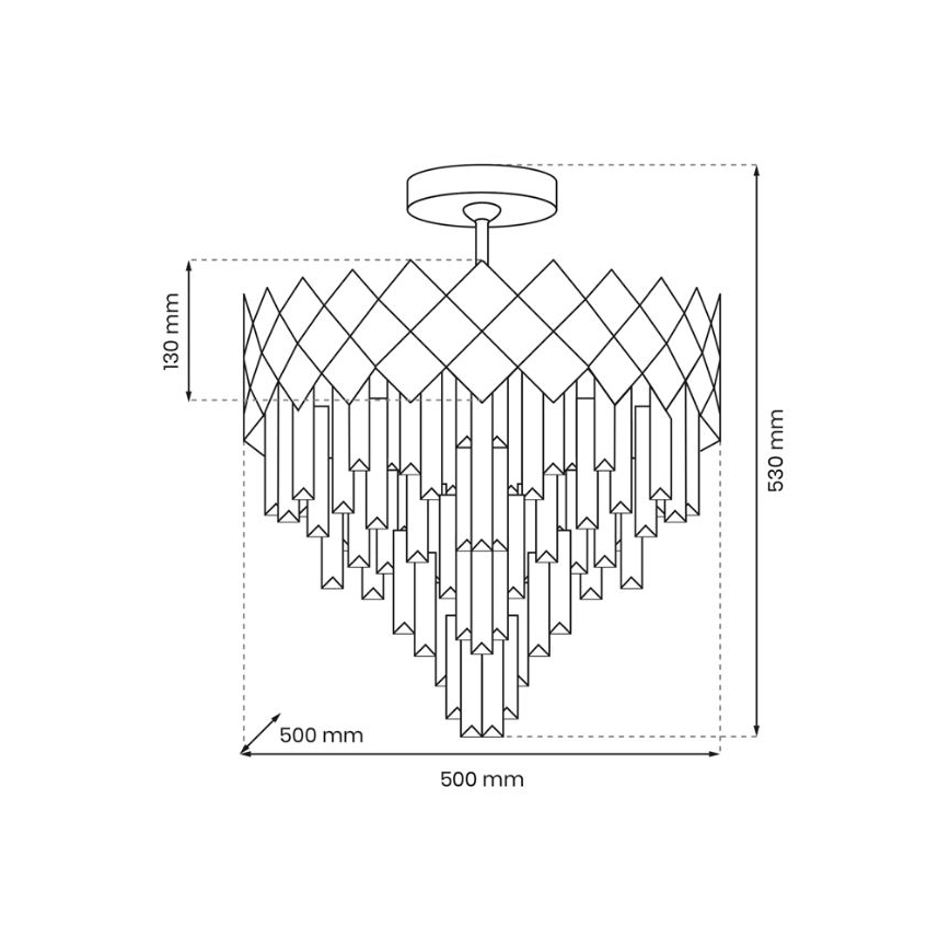 Candelabro suspenso CARISMA 9xE14/40W/230V dourada