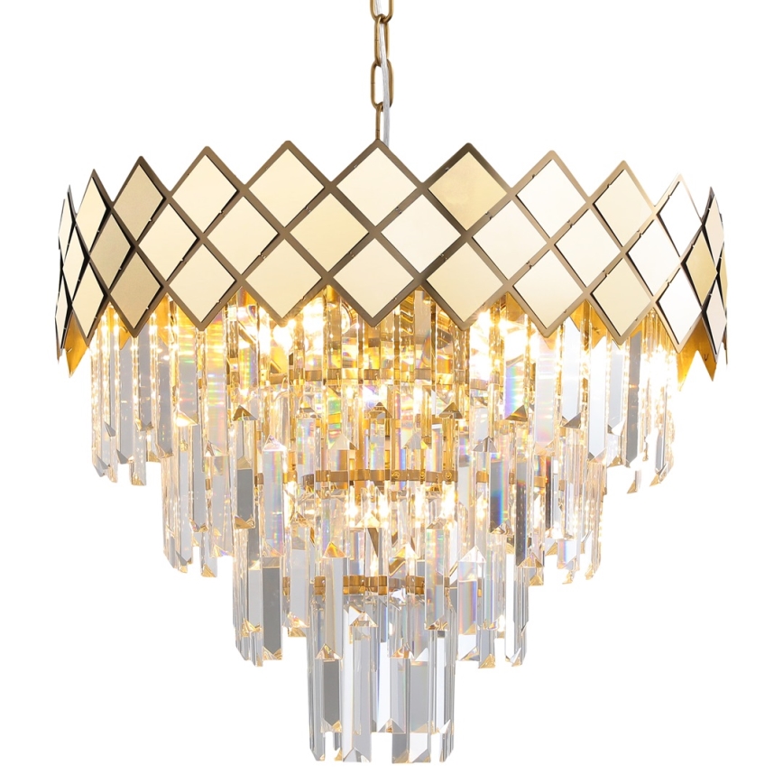 Candelabro suspenso CARISMA 9xE14/40W/230V dourada