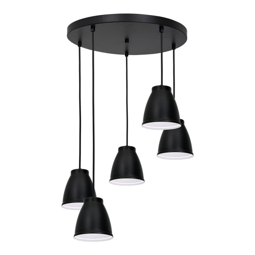 Candelabro suspenso CARYON 5xE14/60W/230V preto