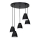 Candelabro suspenso CARYON 5xE14/60W/230V preto