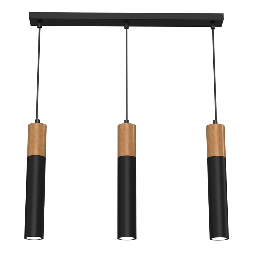 Candelabro suspenso CASSA 3xGU10/60W/230V preto