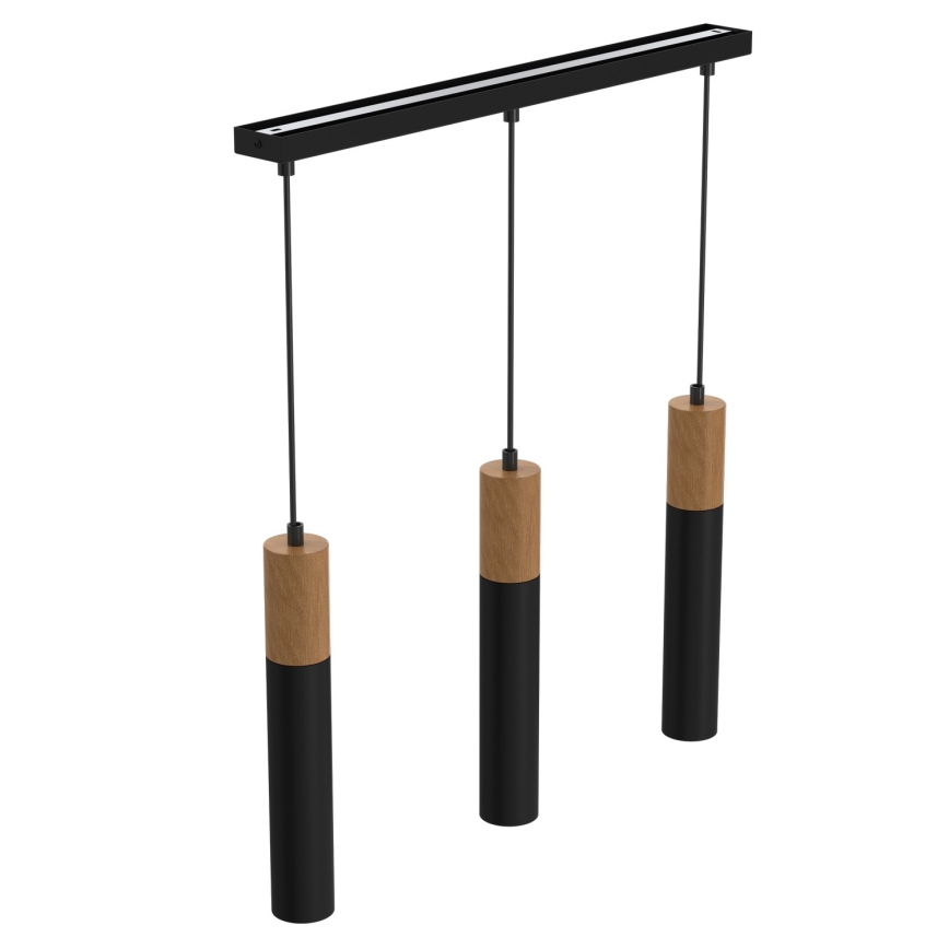 Candelabro suspenso CASSA 3xGU10/60W/230V preto