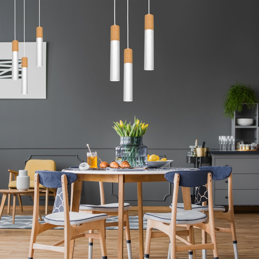 Candelabro suspenso CASSA 3xGU10/8W/230V branco