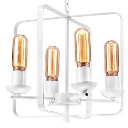 Candelabro suspenso CEDRIC II 4xE27/60W/230V branco