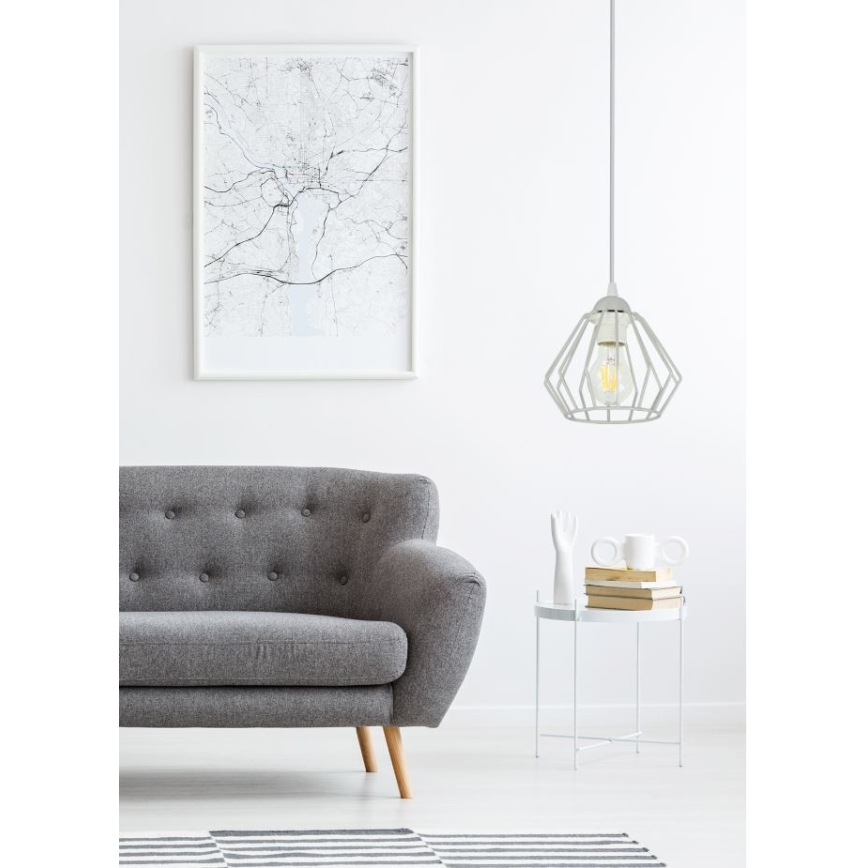 Candelabro suspenso CEED 1xE27/60W/230V cinzento