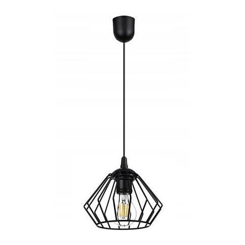 Candelabro suspenso CEED 1xE27/60W/230V preto