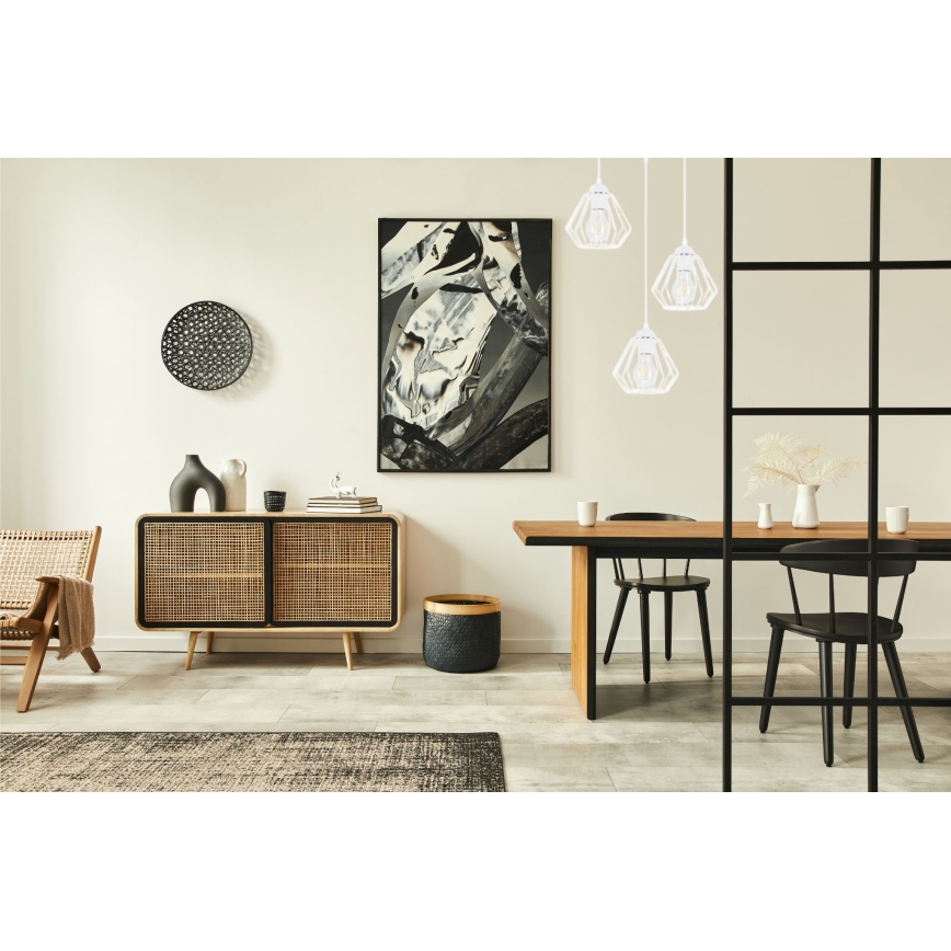 Candelabro suspenso CEED 3xE27/60W/230V branco