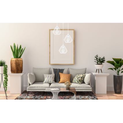 Candelabro suspenso CEED 3xE27/60W/230V branco