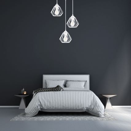 Candelabro suspenso CEED 3xE27/60W/230V branco