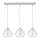 Candelabro suspenso CEED 3xE27/60W/230V cinzento