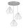 Candelabro suspenso CEED 3xE27/60W/230V cinzento