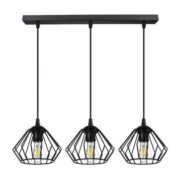Candelabro suspenso CEED 3xE27/60W/230V preto