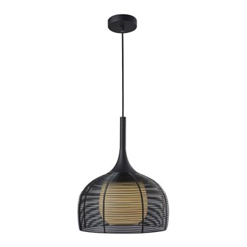 Candelabro suspenso CENTER 1xE27/9W/230V preto