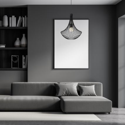 Candelabro suspenso CESTA 1xE27/60W/230V preto