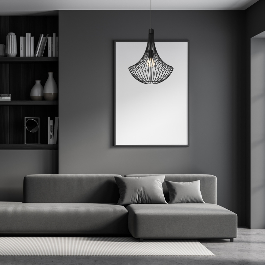 Candelabro suspenso CESTA 1xE27/60W/230V preto