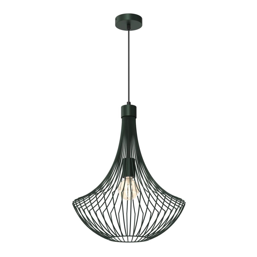 Candelabro suspenso CESTA 1xE27/60W/230V verde