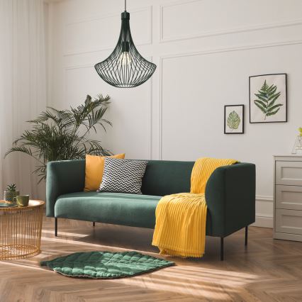 Candelabro suspenso CESTA 1xE27/60W/230V verde